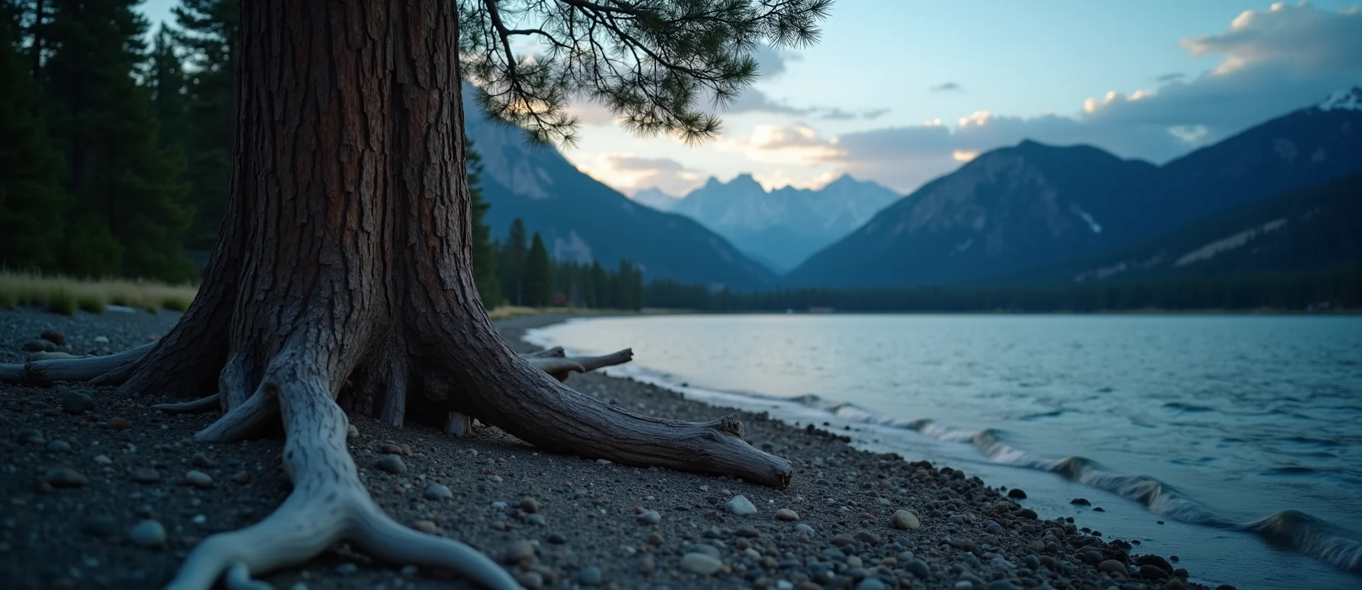 Symbolizing Growth/Resilience: A local Ponderosa Pine sturdy weathered tree trunk. - AI Generated