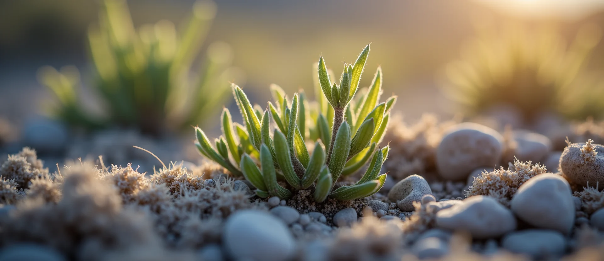 Symbolizing Seed/New Beginning: A local Rabbitbrush sprouting sagebrush seedling. - AI Generated