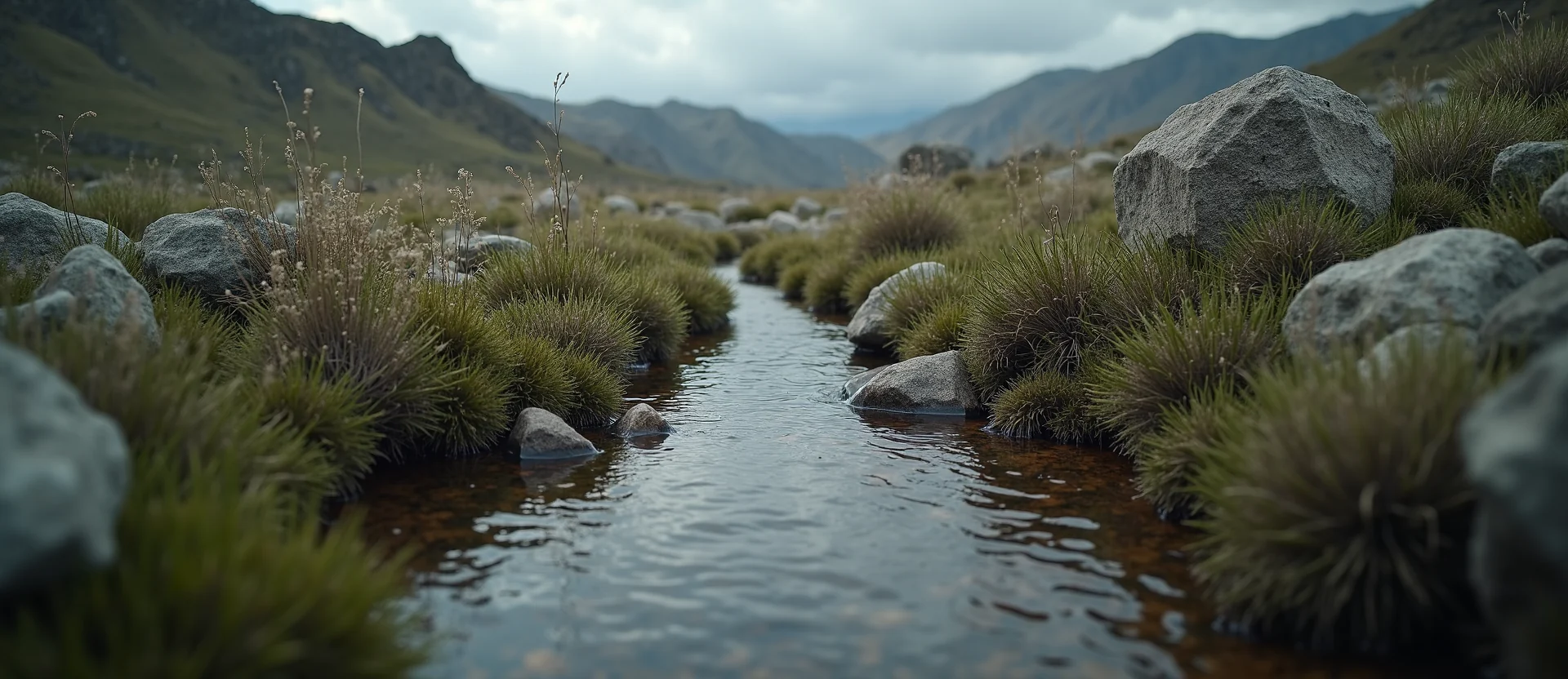 Symbolizing Flow/Cleansing: A local Sagebrush (Artemisia tridentata) babbling mountain creek. - AI Generated