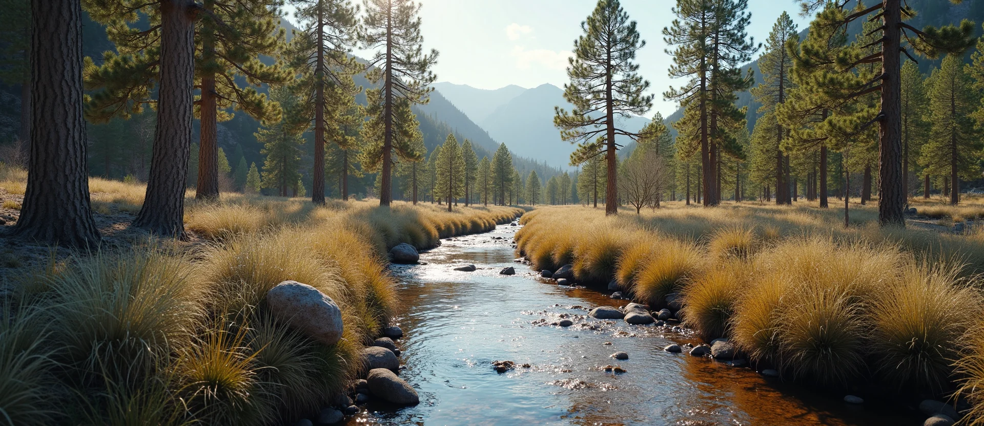 Symbolizing Flow/Cleansing: A local Quaking Aspen babbling mountain creek. - AI Generated