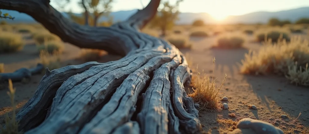 Symbolizing Growth/Resilience: A local Bitterbrush sturdy weathered tree trunk. - AI Generated