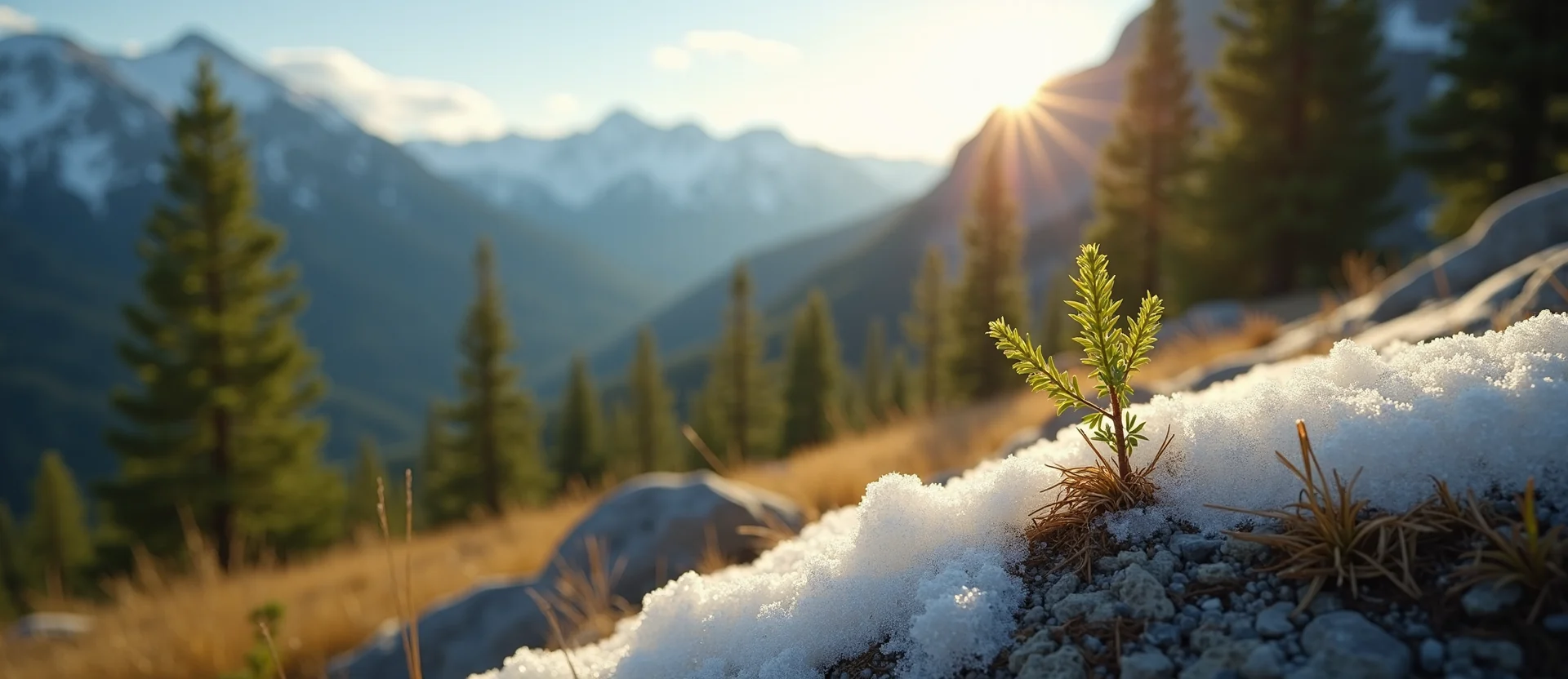 Symbolizing Seed/New Beginning: A local Quaking Aspen sprouting sagebrush seedling. - AI Generated