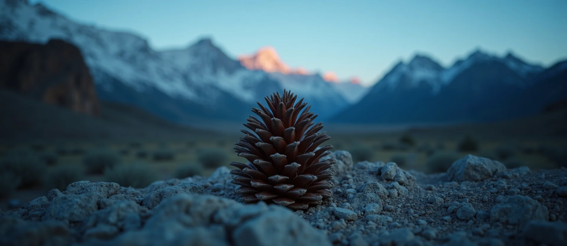 Symbolizing Seed/New Beginning: A local Desert Peach opening pine cone. - AI Generated
