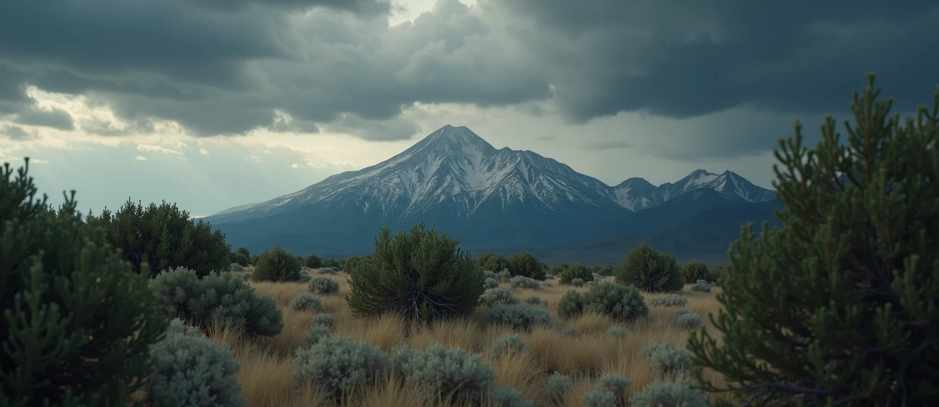 Symbolizing Identity/Local: A local Sagebrush (Artemisia tridentata) Peavine Mountain silhouette. - AI Generated