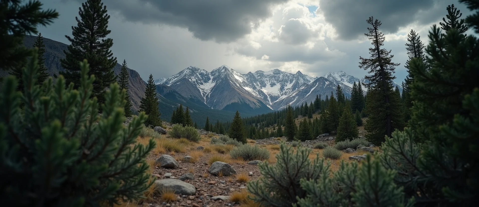 Symbolizing Identity/Local: A local Bitterbrush Sierra Nevada skyline. - AI Generated