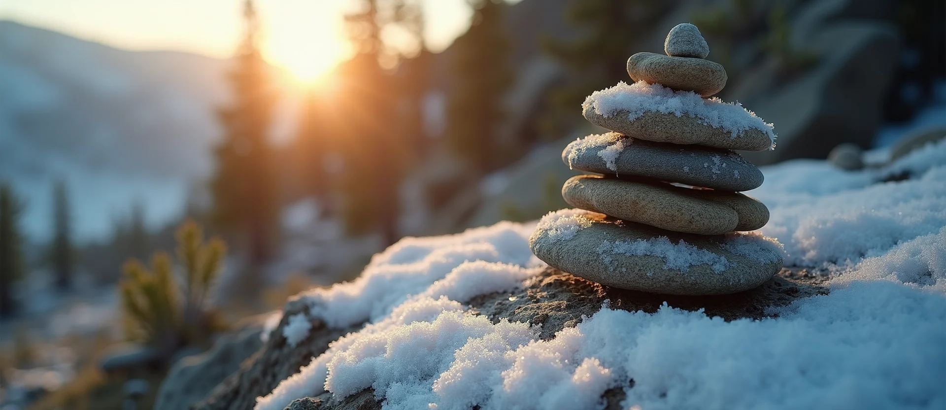 Symbolizing Stability/Peak: A local Mountain Mahogany ancient rock cairn. - AI Generated