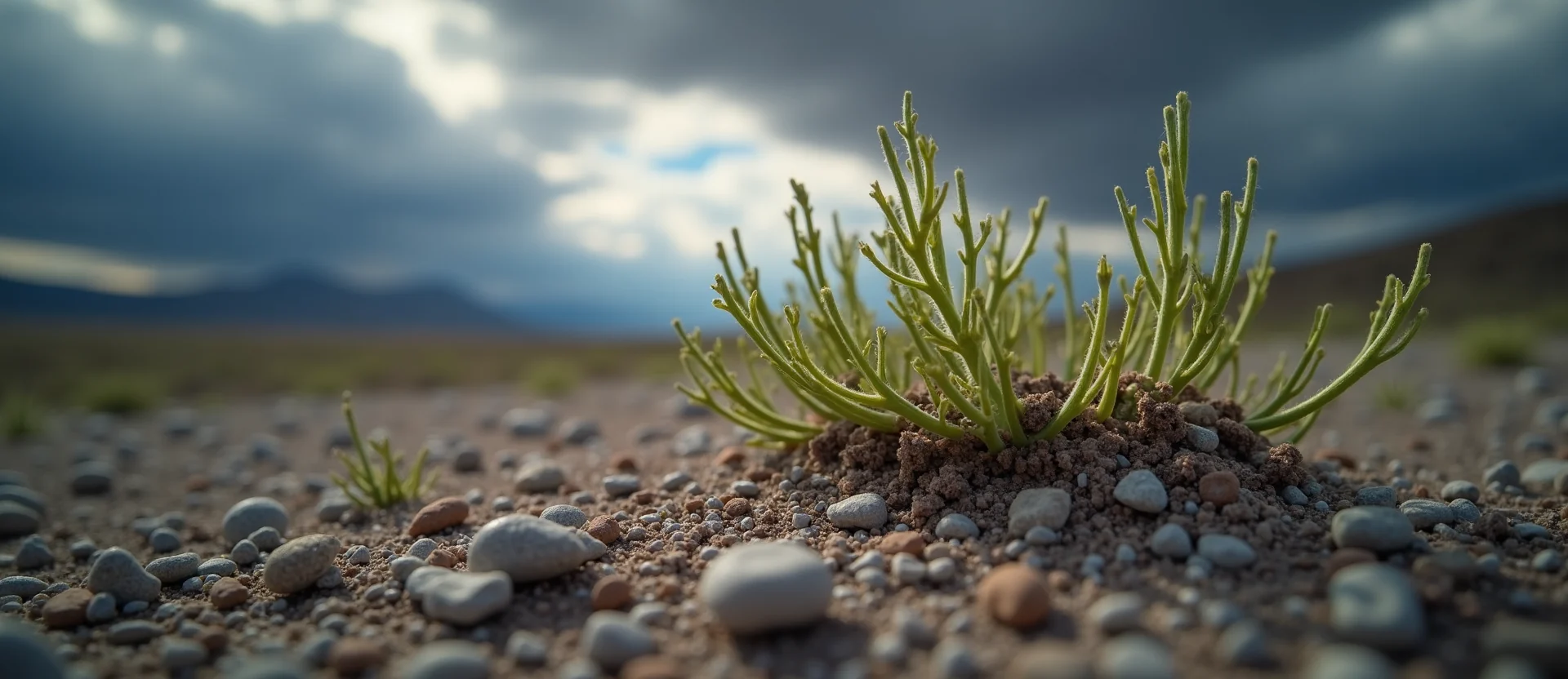 Symbolizing Seed/New Beginning: A local Rabbitbrush sprouting sagebrush seedling. - AI Generated
