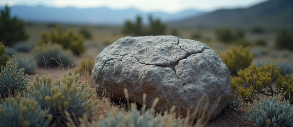 Symbolizing Stability/Peak: A local Manzanita unshakable boulder. - AI Generated