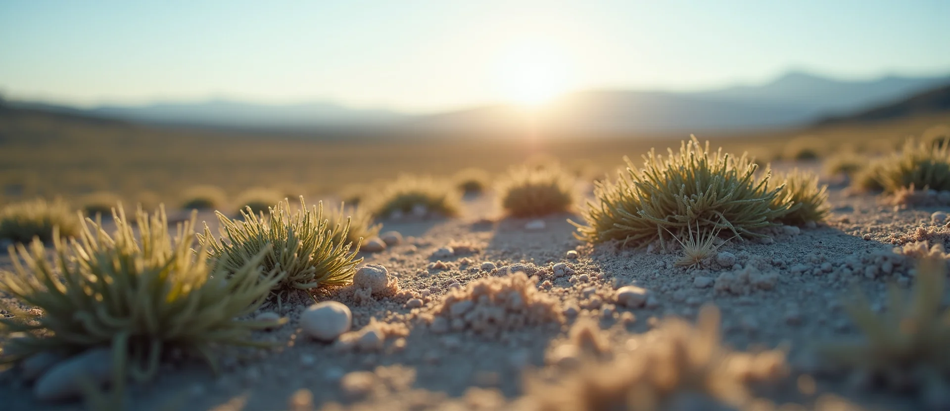 Symbolizing Stability/Peak: A local Rabbitbrush distant Sierra horizon. - AI Generated