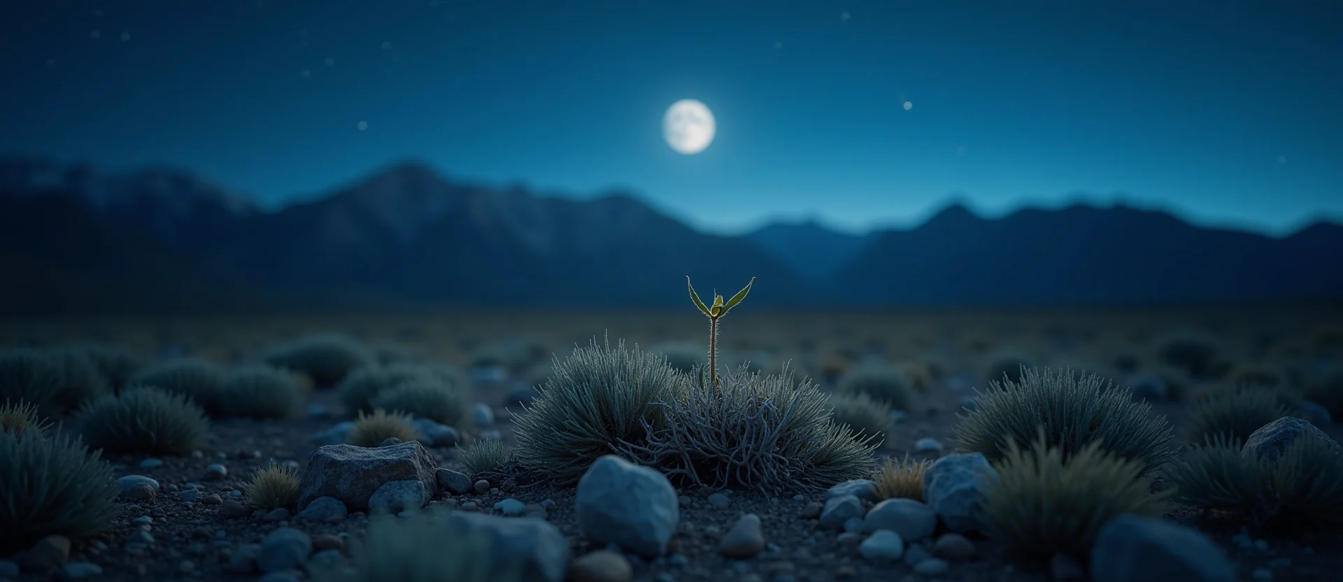 Symbolizing Seed/New Beginning: A local Sagebrush (Artemisia tridentata) sprouting sagebrush seedling. - AI Generated