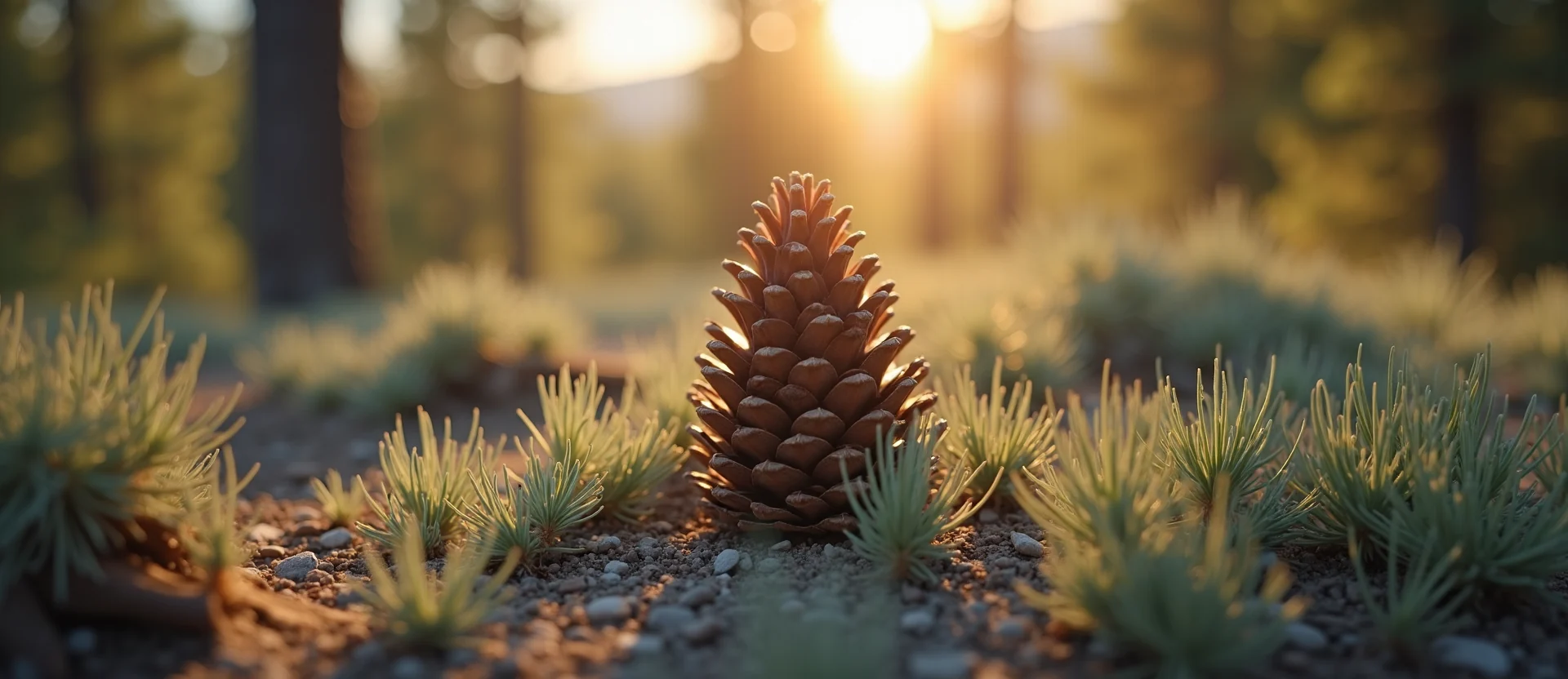 Symbolizing Seed/New Beginning: A local Rabbitbrush opening pine cone. - AI Generated