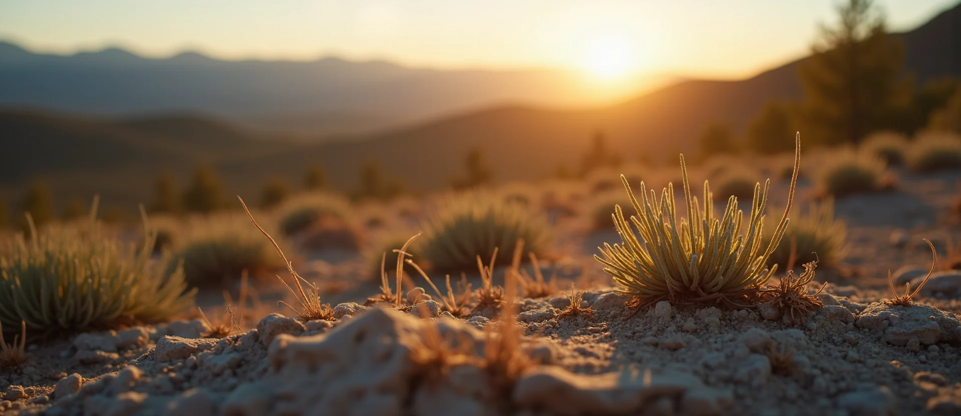 Symbolizing Seed/New Beginning: A local Mountain Mahogany sprouting sagebrush seedling. - AI Generated