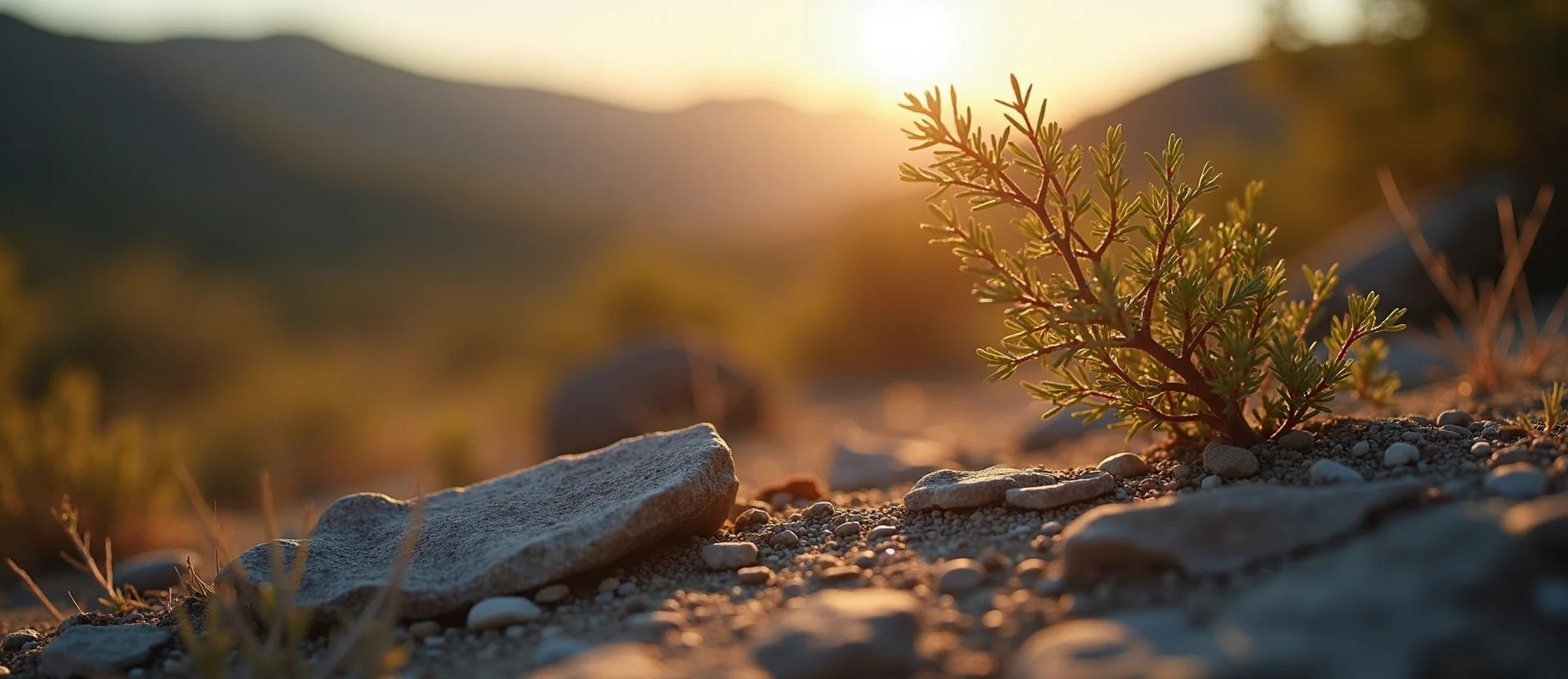 Symbolizing Growth/Resilience: A local Manzanita new branch reaching for the sky. - AI Generated
