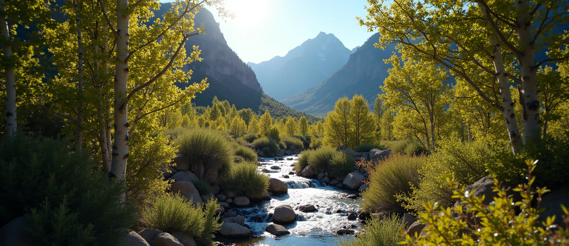 Symbolizing Flow/Cleansing: A local Mountain Mahogany hidden small waterfall. - AI Generated