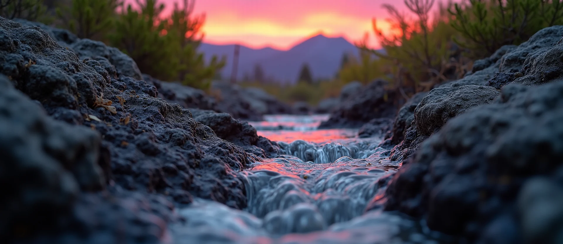 Symbolizing Flow/Cleansing: A local Quaking Aspen hidden small waterfall. - AI Generated
