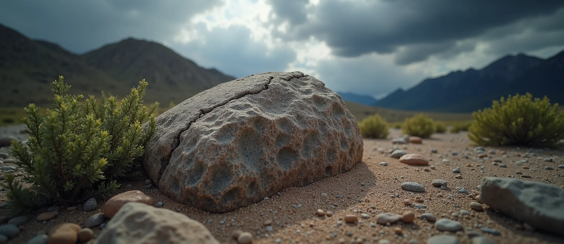 Symbolizing Stability/Peak: A local Manzanita unshakable boulder. - AI Generated