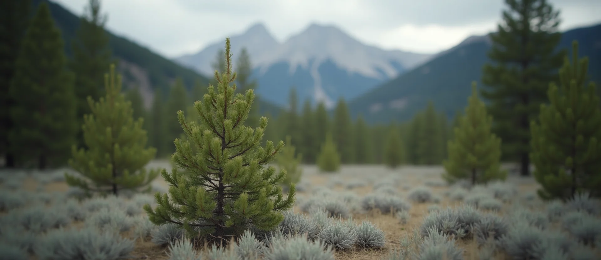 Symbolizing Growth/Resilience: A local Mountain Mahogany thriving aspen grove. - AI Generated