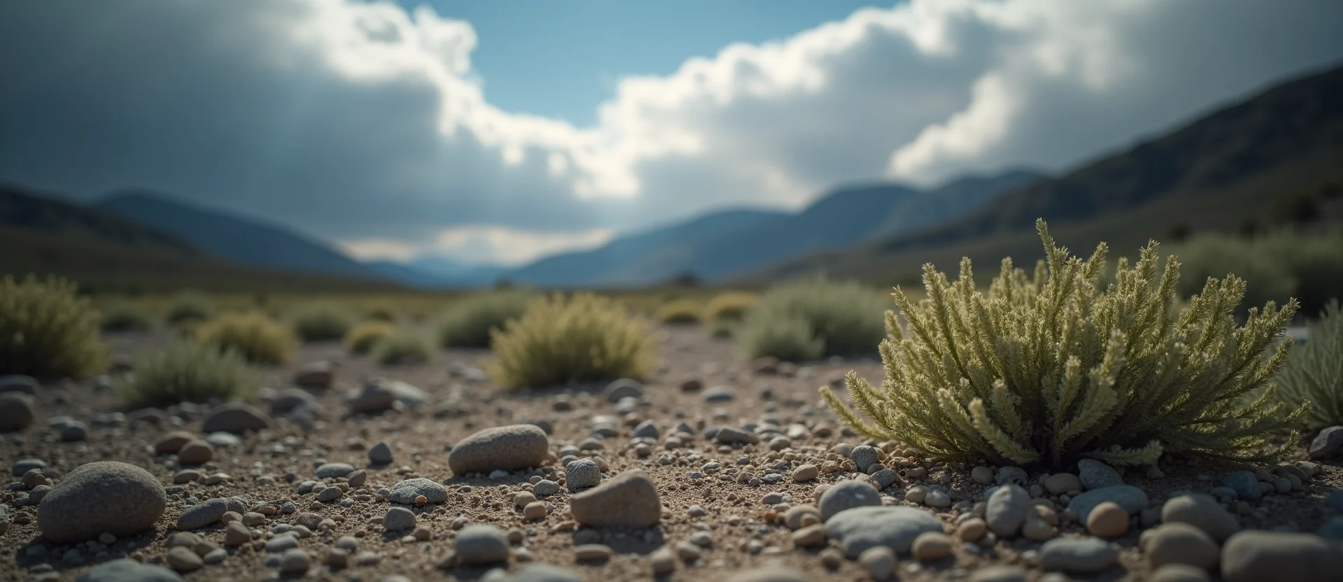 Symbolizing Stability/Peak: A local Rabbitbrush solid mountain ridge. - AI Generated