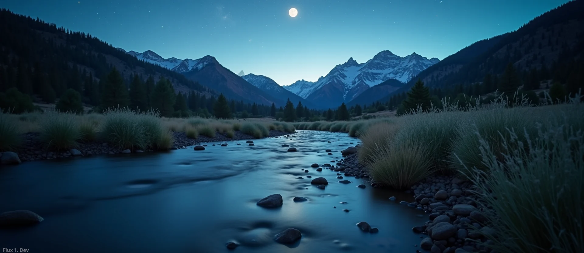 Symbolizing Flow/Cleansing: A local Desert Peach clear cold snowmelt stream. - AI Generated