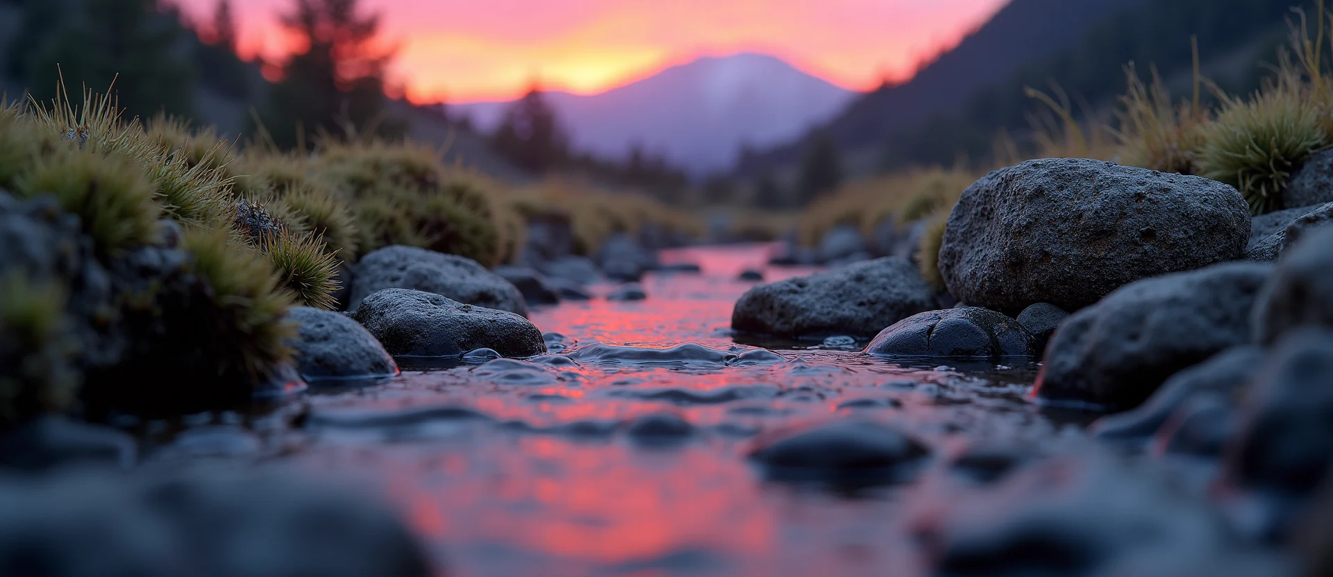 Symbolizing Flow/Cleansing: A local Sierra Juniper babbling mountain creek. - AI Generated