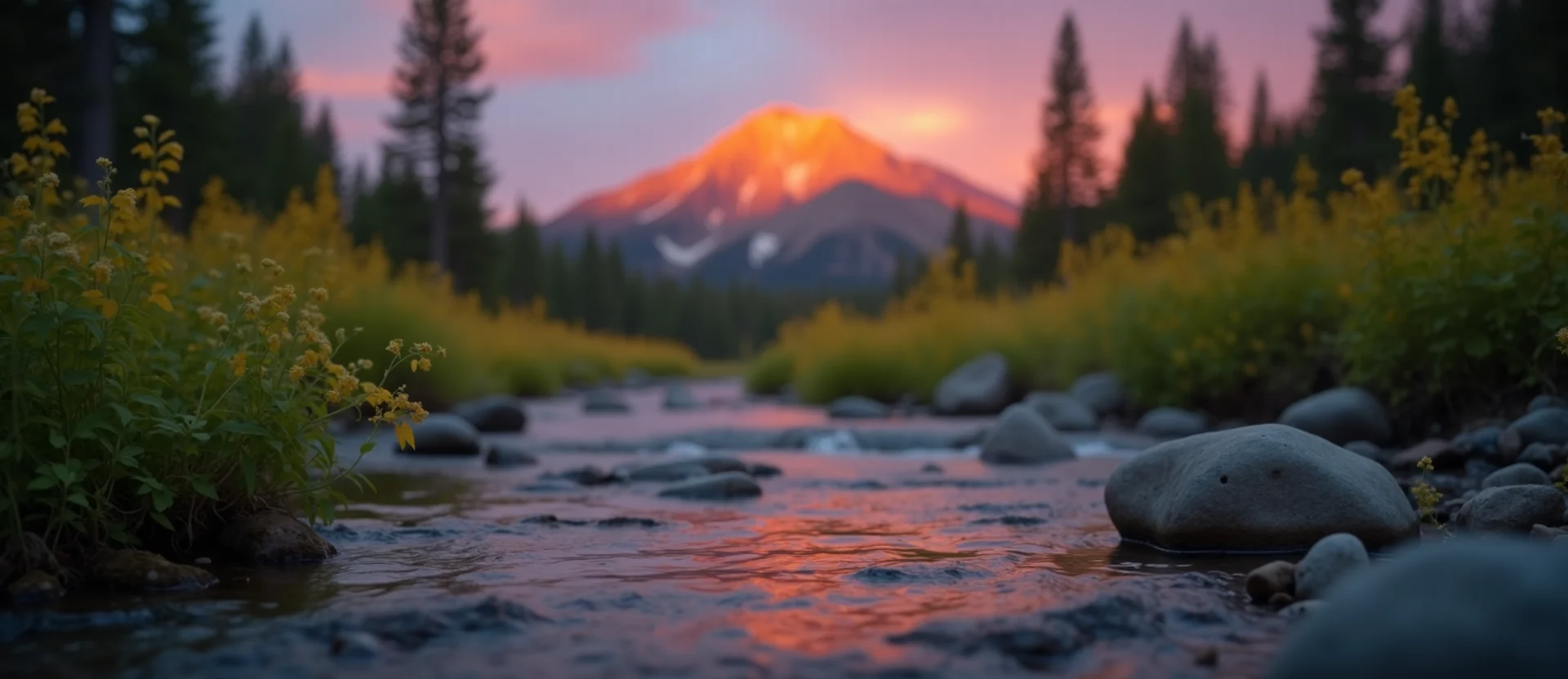Symbolizing Flow/Cleansing: A local Quaking Aspen babbling mountain creek. - AI Generated