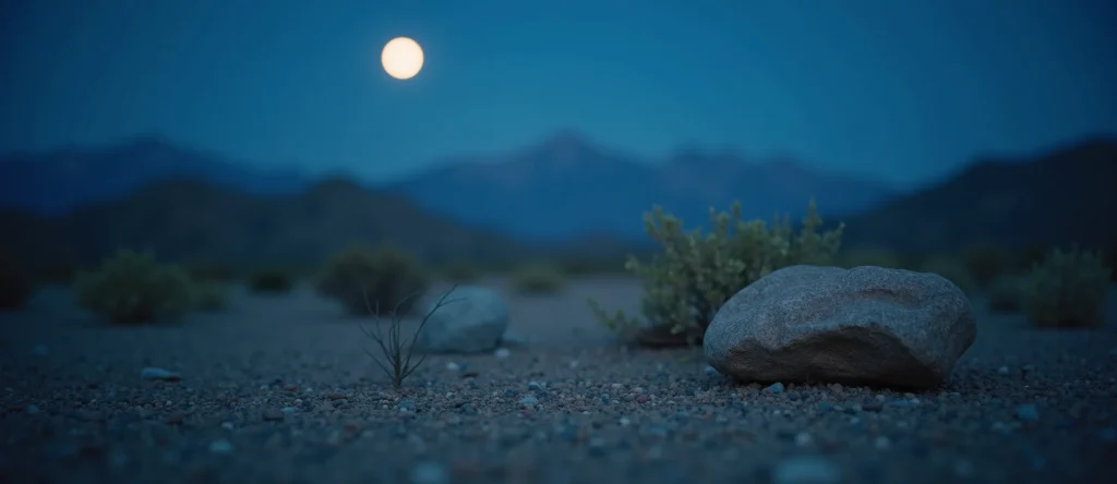 Symbolizing Stability/Peak: A local Desert Peach unshakable boulder. - AI Generated