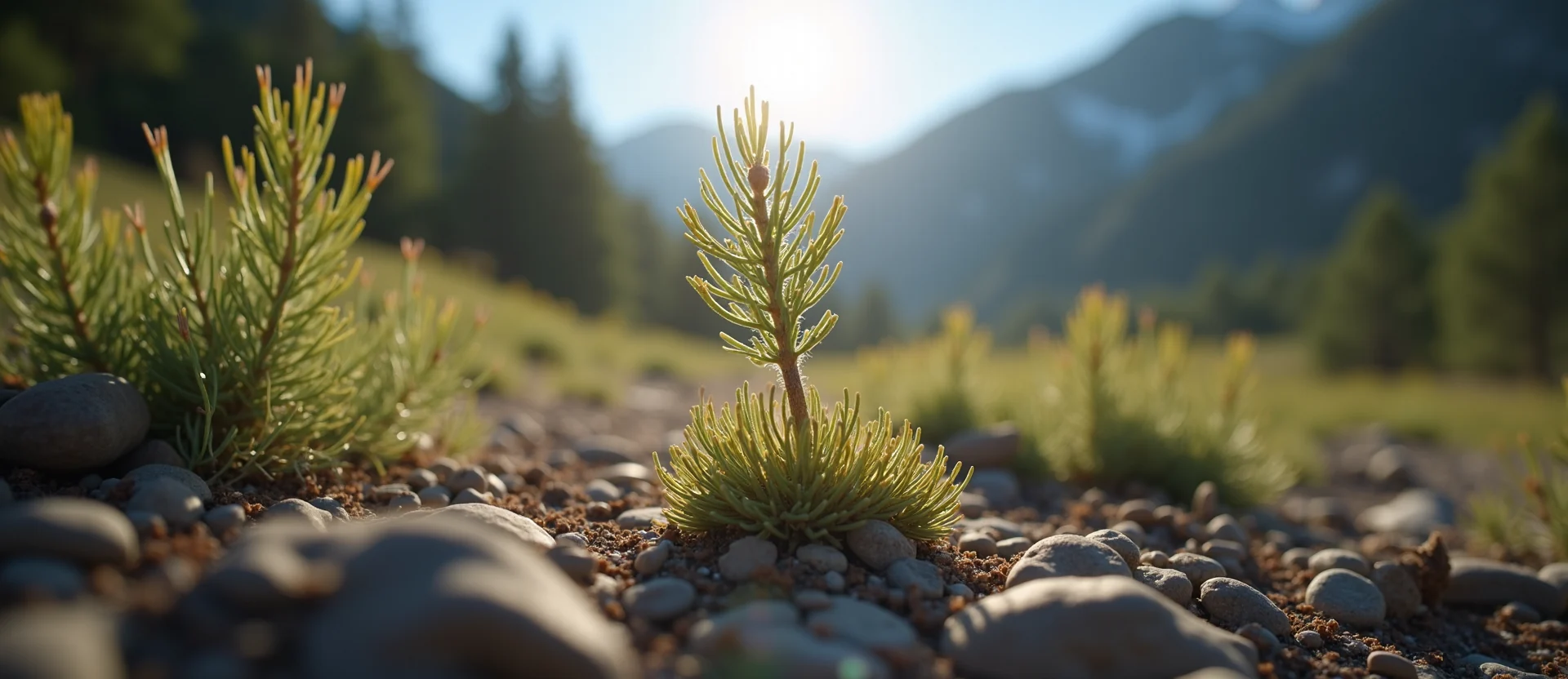 Symbolizing Seed/New Beginning: A local Quaking Aspen sprouting sagebrush seedling. - AI Generated
