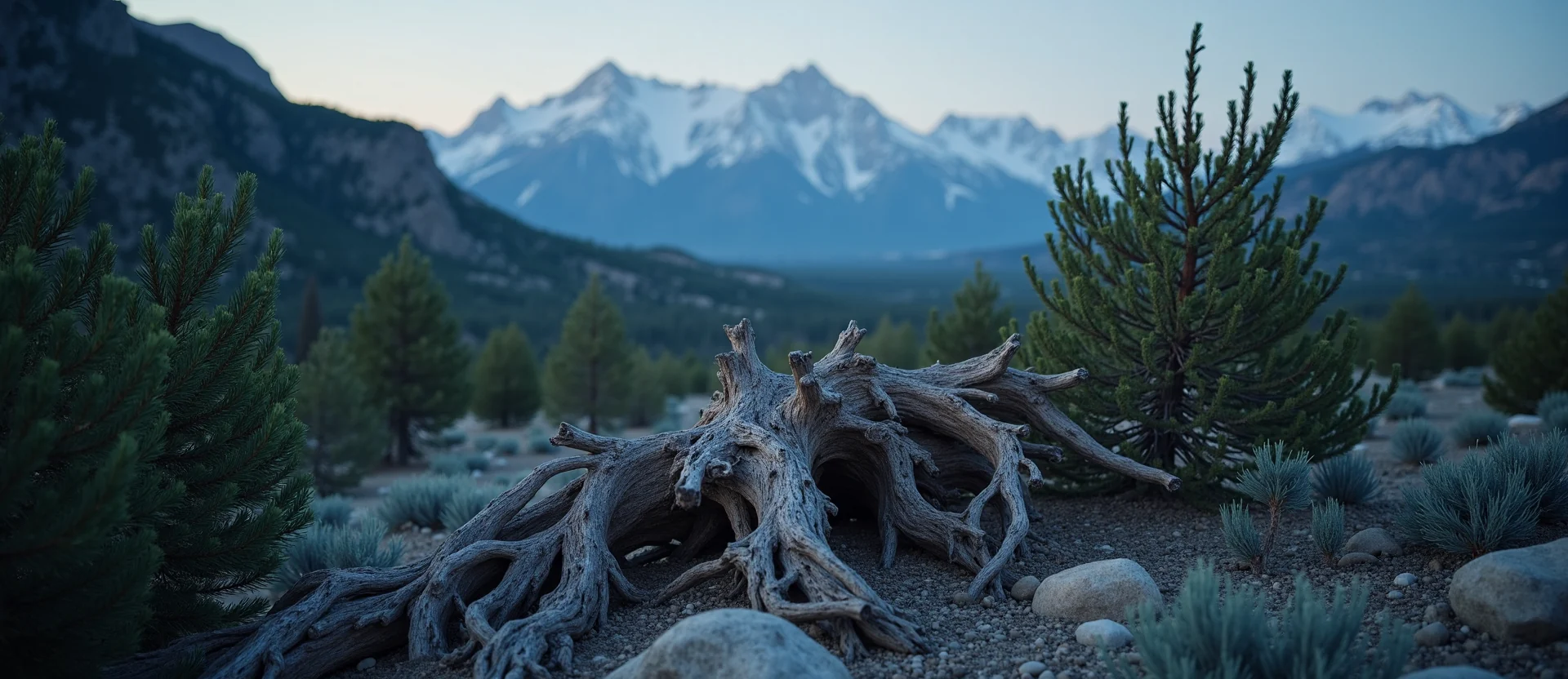Symbolizing Growth/Resilience: A local Manzanita gnarled juniper roots. - AI Generated