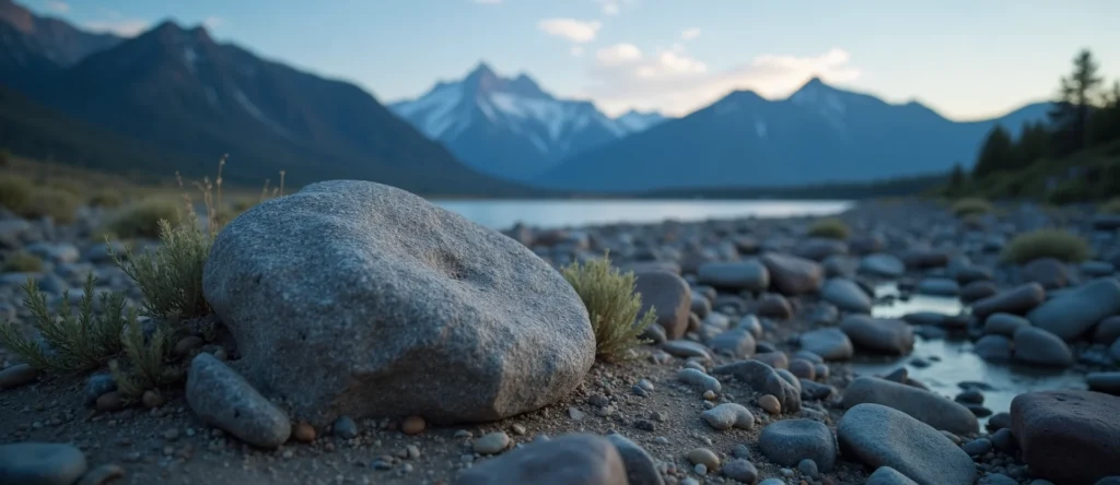 Symbolizing Stability/Peak: A local Rabbitbrush unshakable boulder. - AI Generated