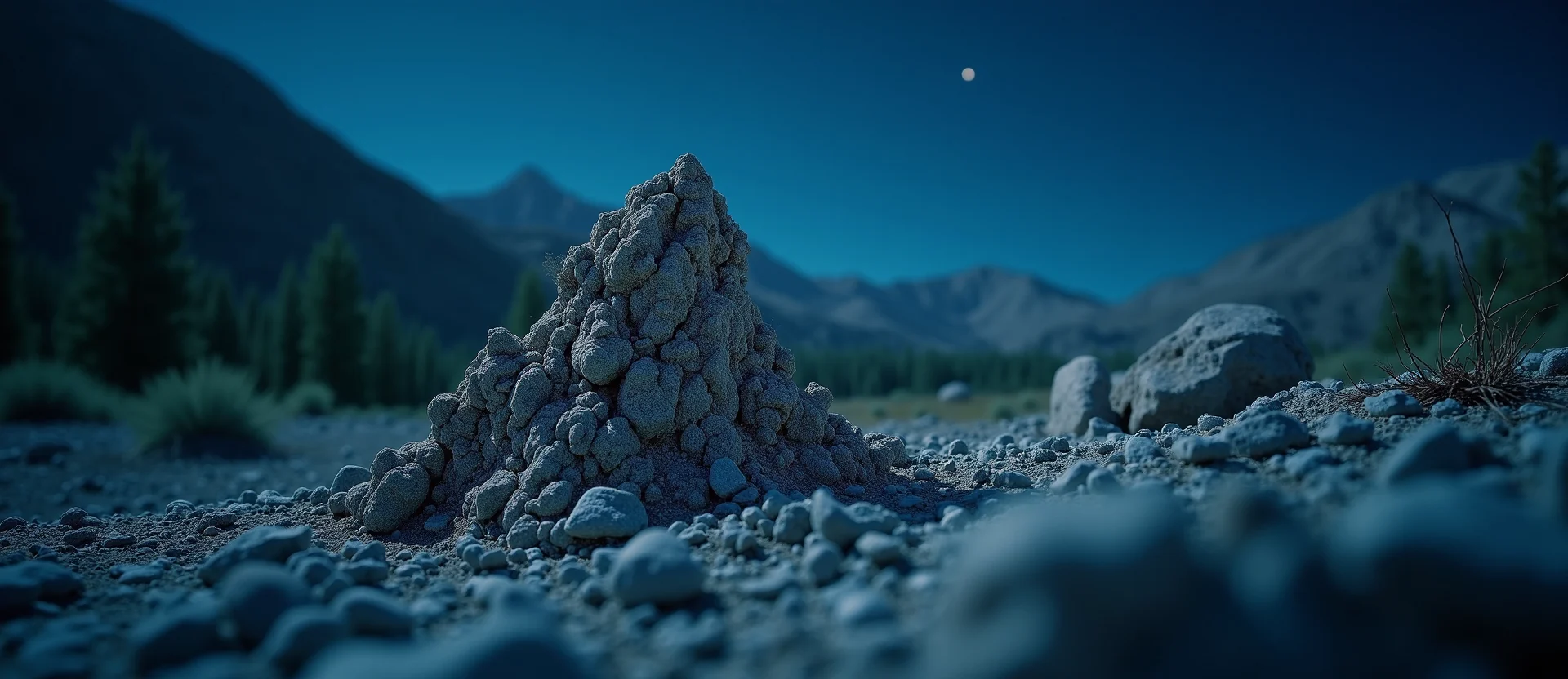 Symbolizing Stability/Peak: A local Sierra Juniper jagged granite peak. - AI Generated