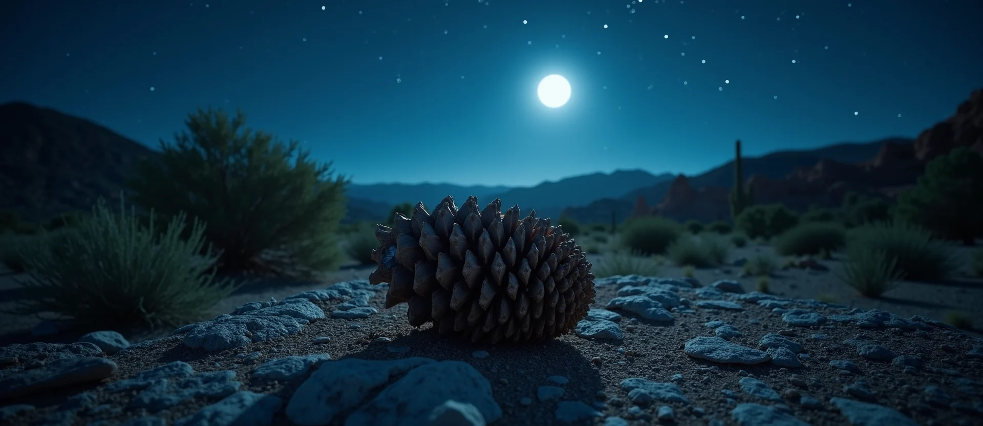 Symbolizing Seed/New Beginning: A local Mountain Mahogany opening pine cone. - AI Generated