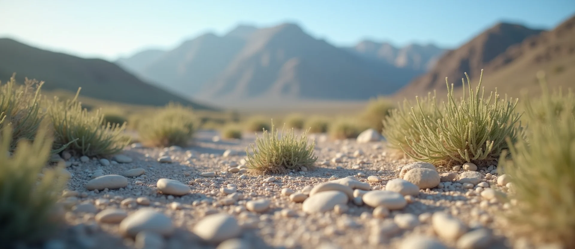 Symbolizing Stability/Peak: A local Sagebrush (Artemisia tridentata) solid mountain ridge. - AI Generated