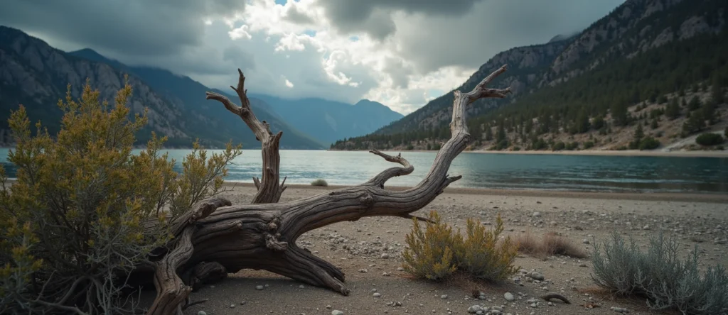 Symbolizing Growth/Resilience: A local Manzanita sturdy weathered tree trunk. - AI Generated