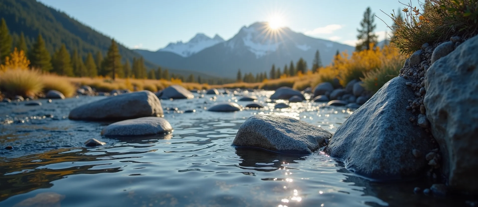 Symbolizing Flow/Cleansing: A local Bitterbrush smooth Truckee river stones. - AI Generated