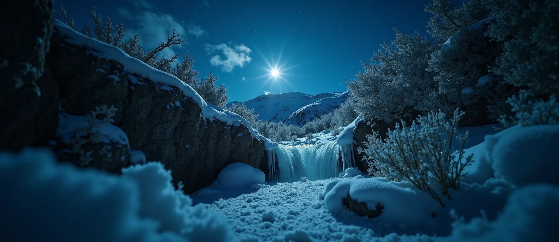 Symbolizing Flow/Cleansing: A local Sagebrush (Artemisia tridentata) hidden small waterfall. - AI Generated