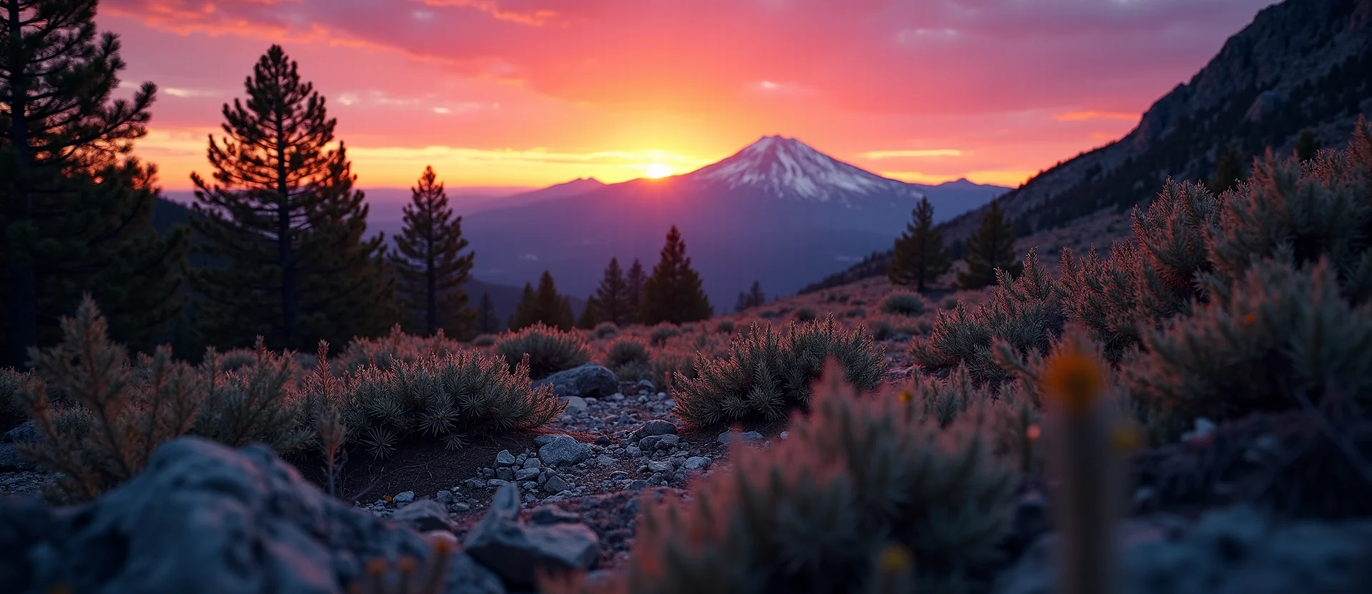 Symbolizing Identity/Local: A local Rabbitbrush Peavine Mountain silhouette. - AI Generated