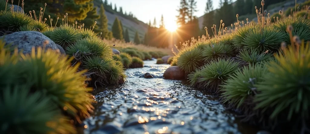 Symbolizing Flow/Cleansing: A local Sagebrush (Artemisia tridentata) babbling mountain creek. - AI Generated