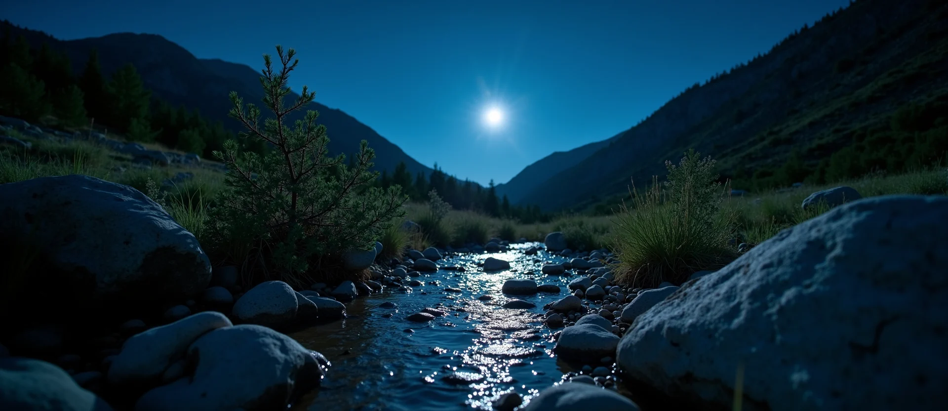 Symbolizing Flow/Cleansing: A local Manzanita babbling mountain creek. - AI Generated