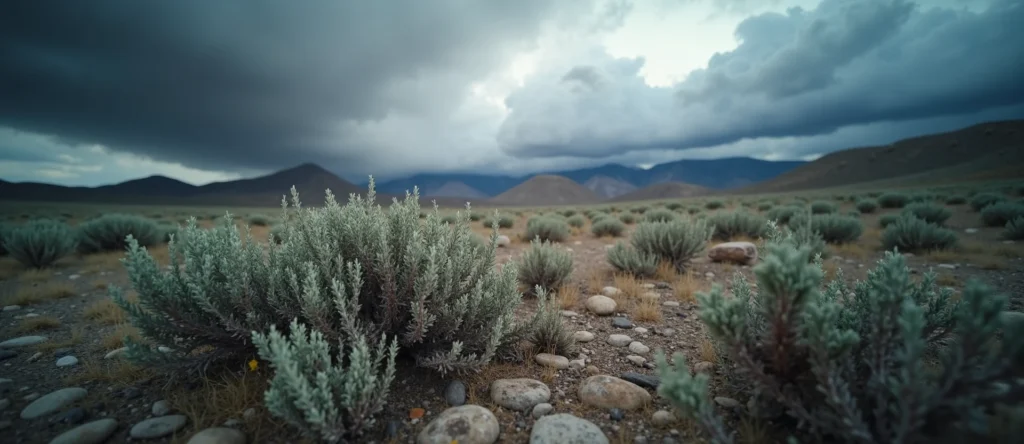 Symbolizing Identity/Local: A local Rabbitbrush High Desert vista. - AI Generated