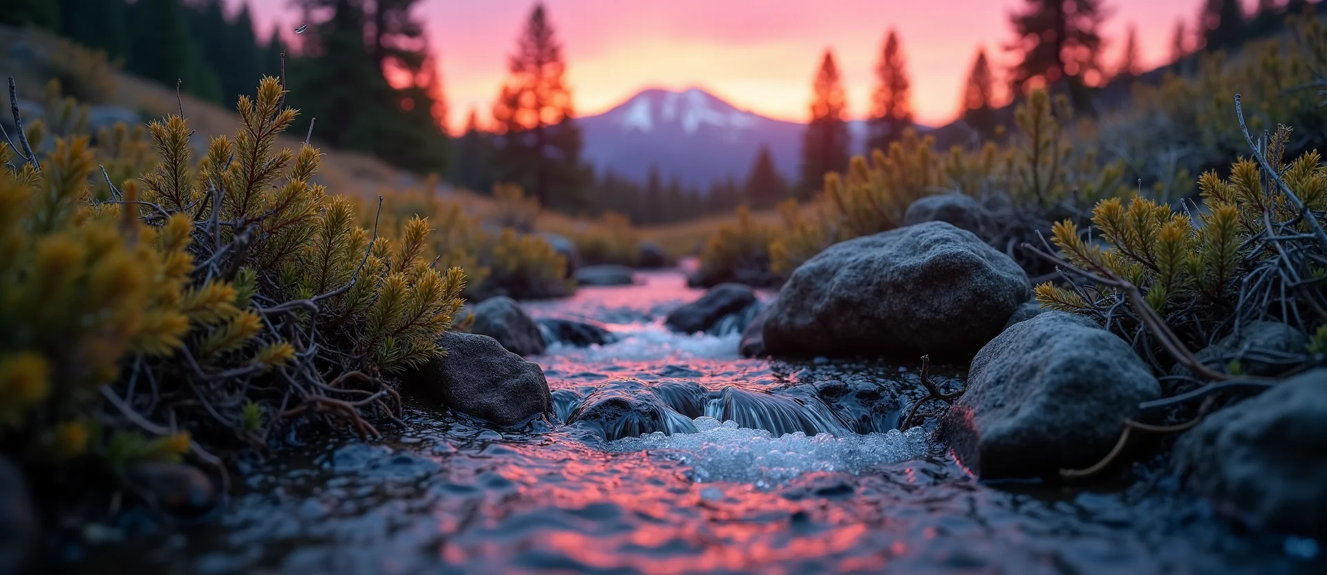 Symbolizing Flow/Cleansing: A local Manzanita hidden small waterfall. - AI Generated