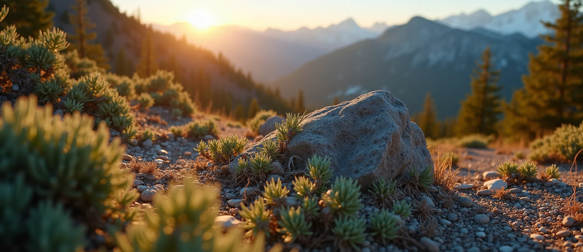 Symbolizing Stability/Peak: A local Manzanita jagged granite peak. - AI Generated