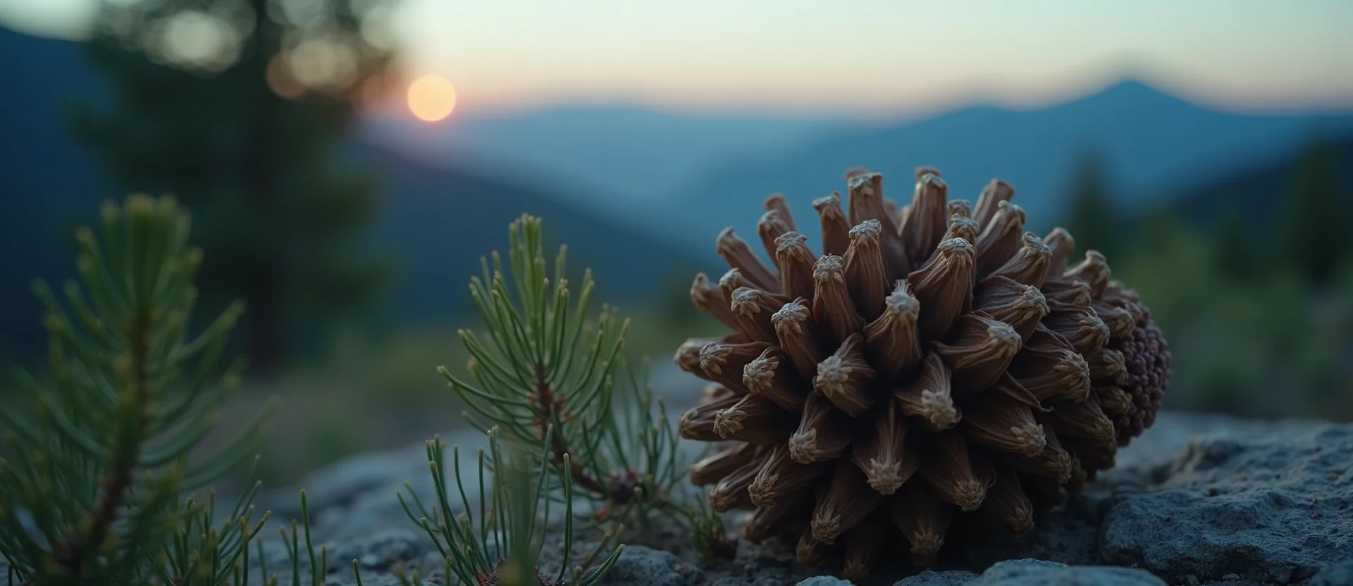 Symbolizing Seed/New Beginning: A local Mountain Mahogany opening pine cone. - AI Generated