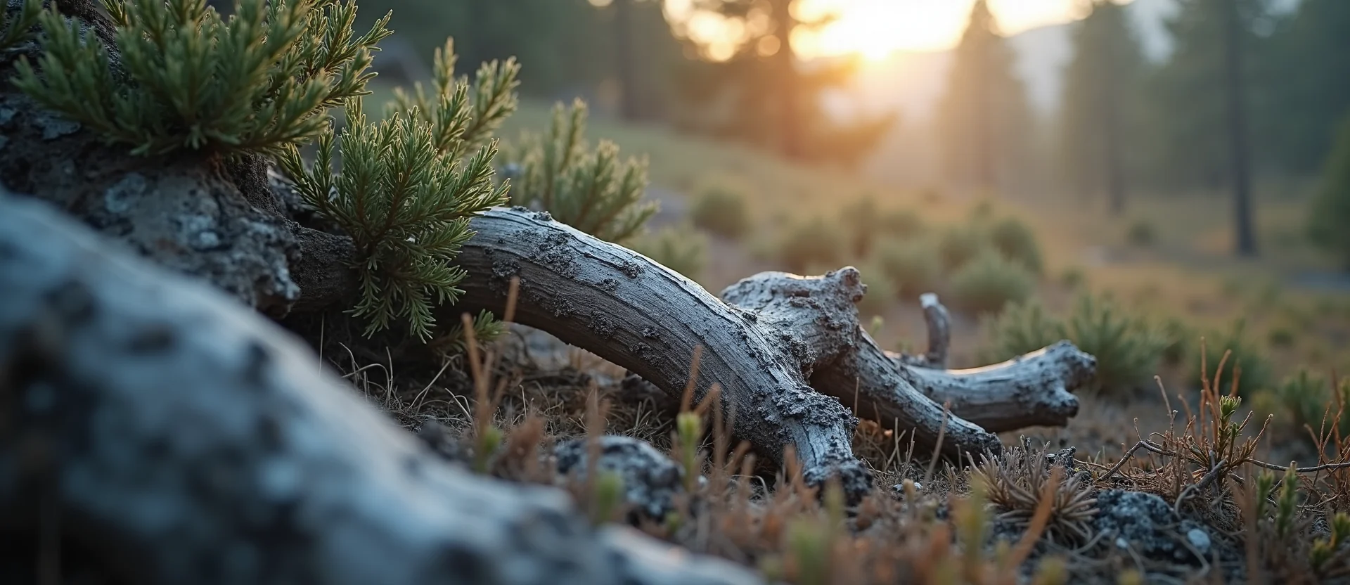 Symbolizing Growth/Resilience: A local Sierra Juniper gnarled juniper roots. - AI Generated