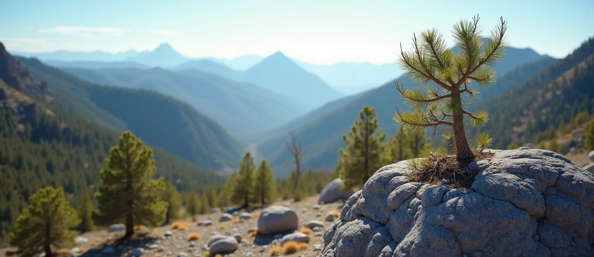 Symbolizing Growth/Resilience: A local Mountain Mahogany new branch reaching for the sky. - AI Generated