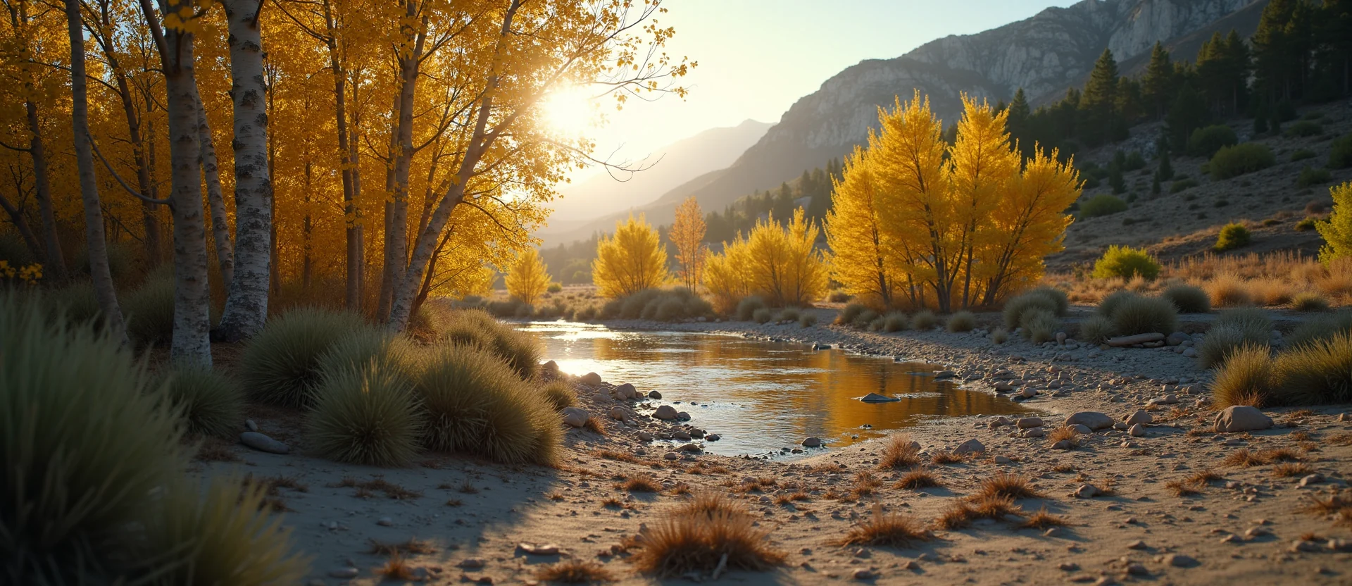 Symbolizing Growth/Resilience: A local Bitterbrush thriving aspen grove. - AI Generated