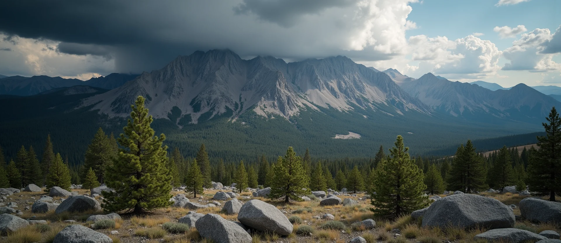 Symbolizing Stability/Peak: A local Quaking Aspen solid mountain ridge. - AI Generated
