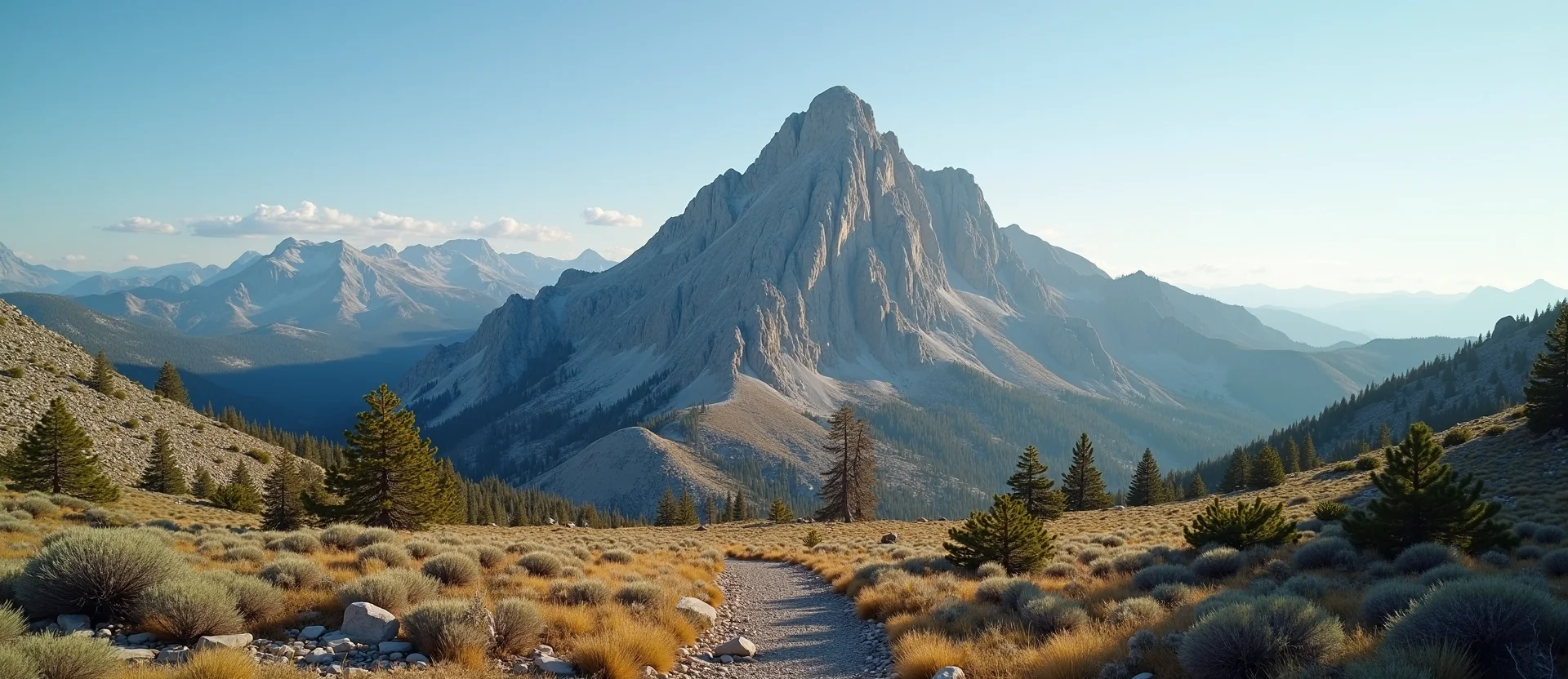 Symbolizing Stability/Peak: A local Manzanita jagged granite peak. - AI Generated