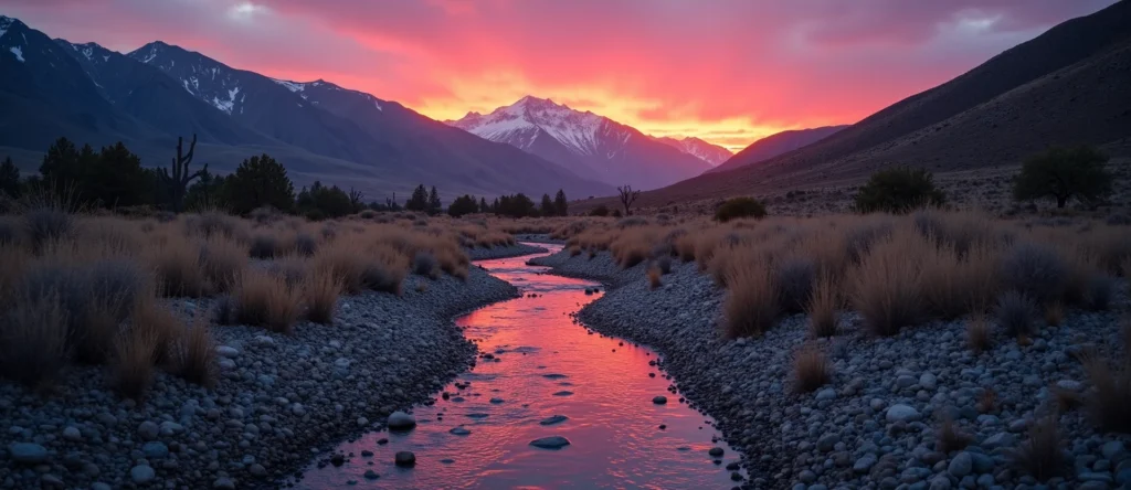 Symbolizing Flow/Cleansing: A local Manzanita babbling mountain creek. - AI Generated