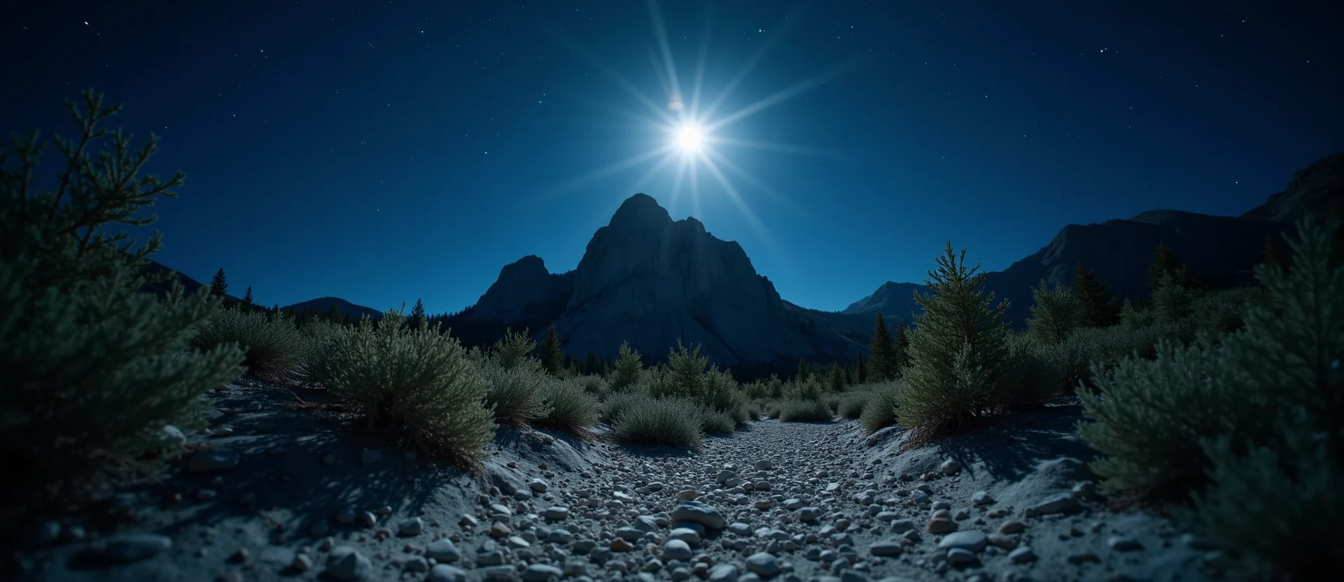 Symbolizing Stability/Peak: A local Sierra Juniper jagged granite peak. - AI Generated