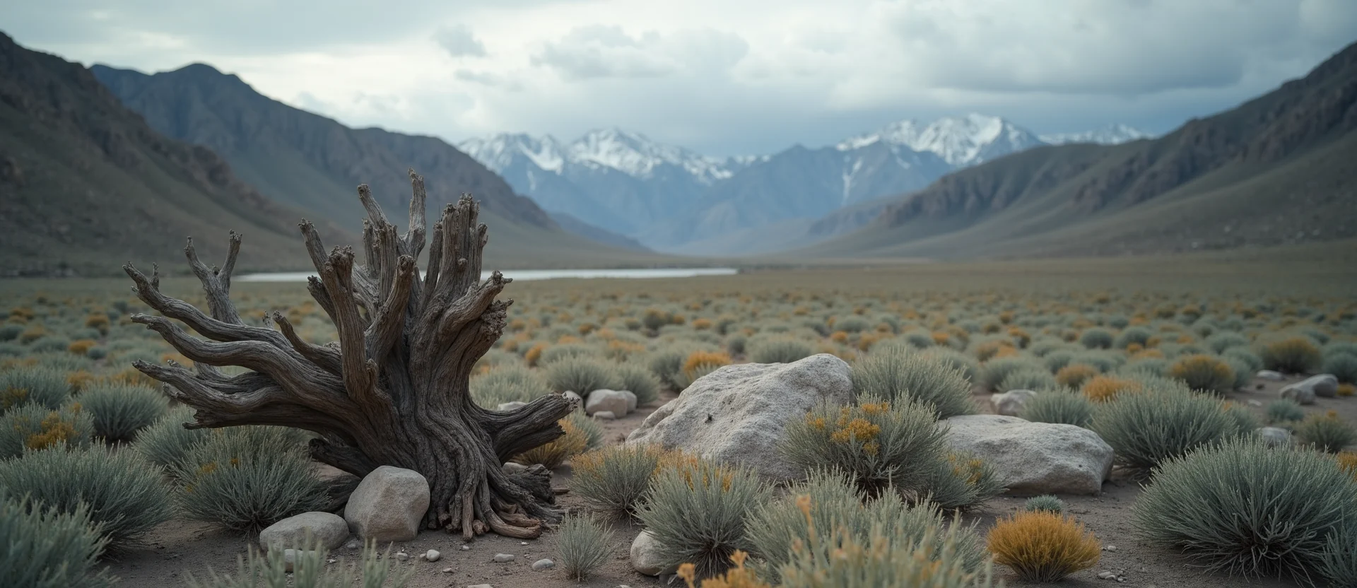 Symbolizing Growth/Resilience: A local Desert Peach sturdy weathered tree trunk. - AI Generated
